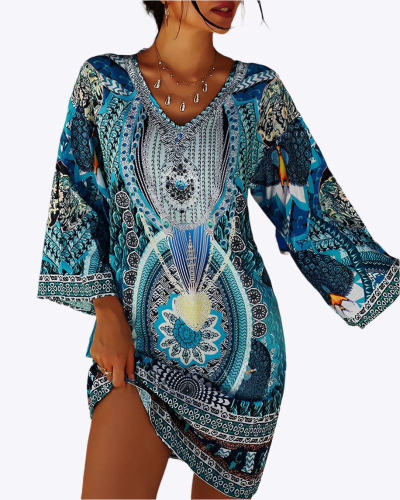 Vianne - Effortless Bohemian Style Woman's Mini Dress