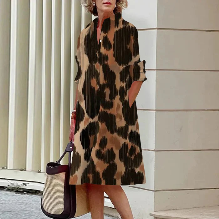 Julia - Floral Casual Chic Woman's Midi Dress