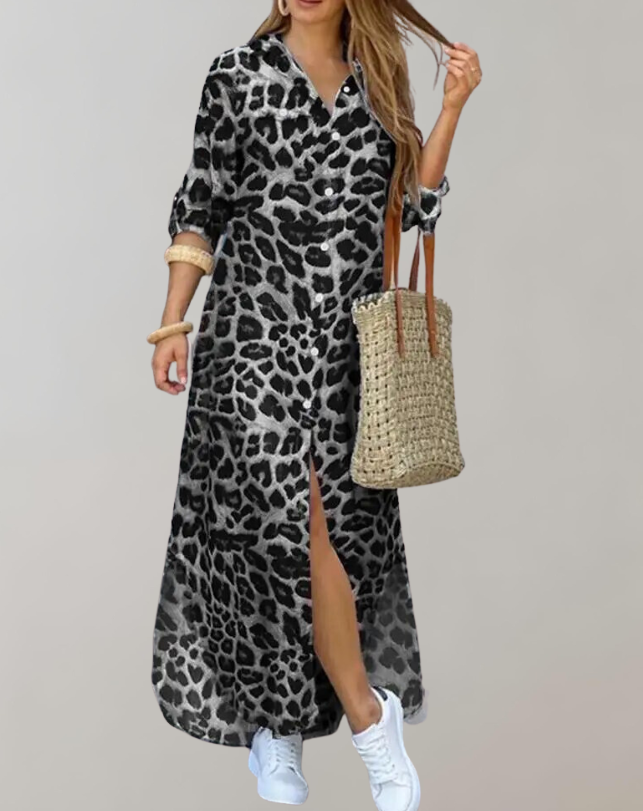 Georgina - Chic Leopard Pattern Woman's Dress