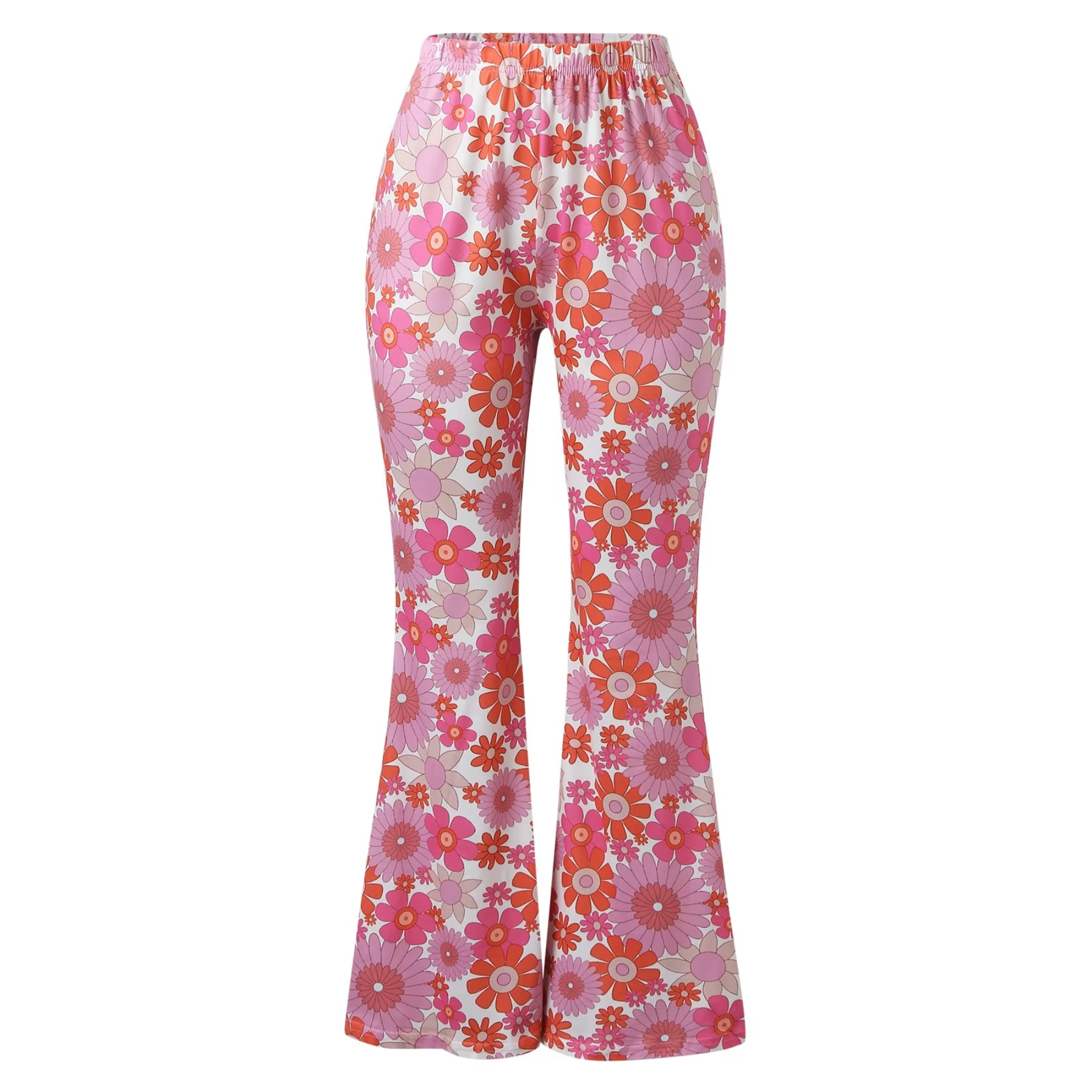 Dariela - Elegant Blossom Fit Woman's Flared Trousers