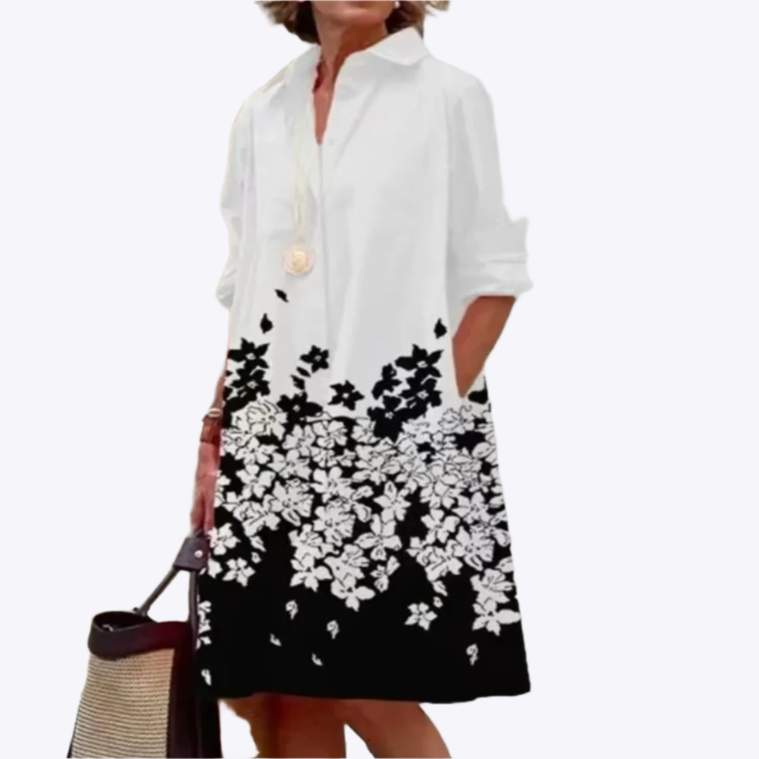 Julia - Floral Casual Chic Woman's Midi Dress