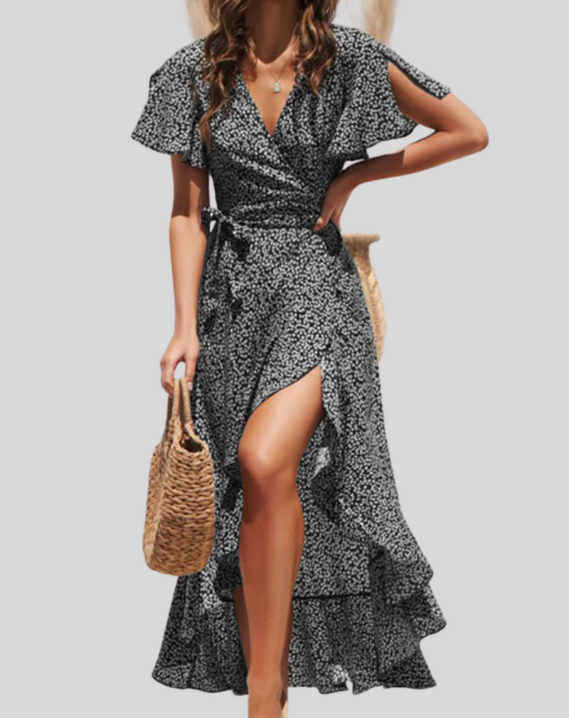 Lucy - Elegant Wrap Around Design Woman's Summer Dress