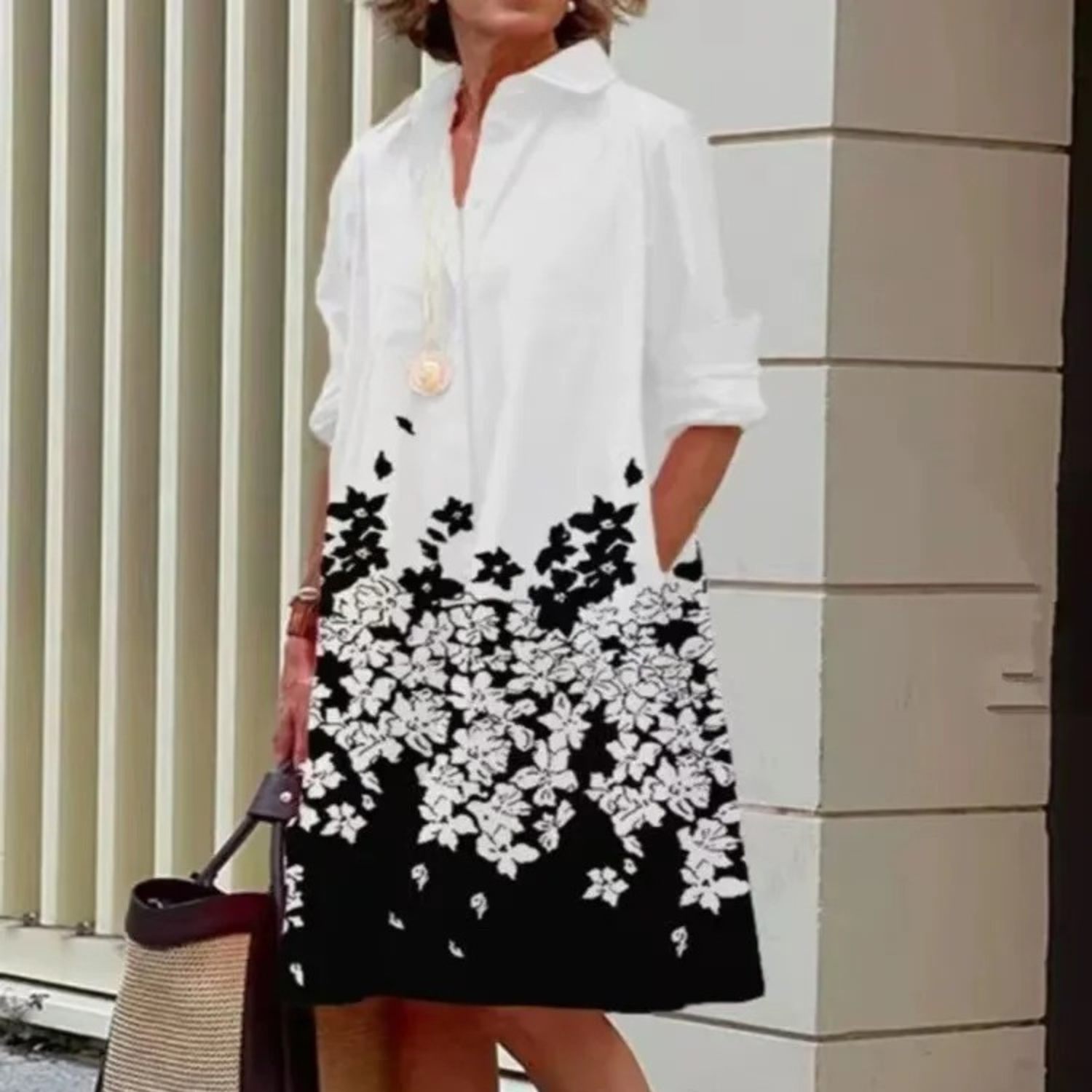 Julia - Floral Casual Chic Woman's Midi Dress