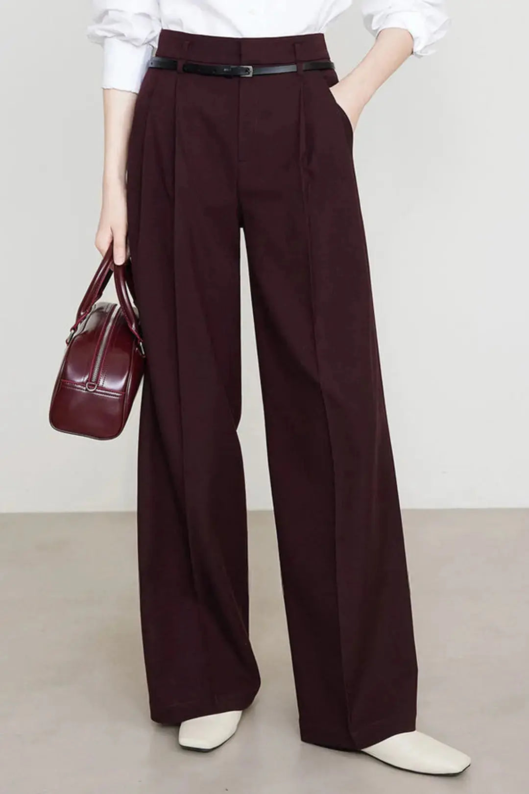 Carrie - Solid Wide Leg Woman's Casual Pants Dreamardi