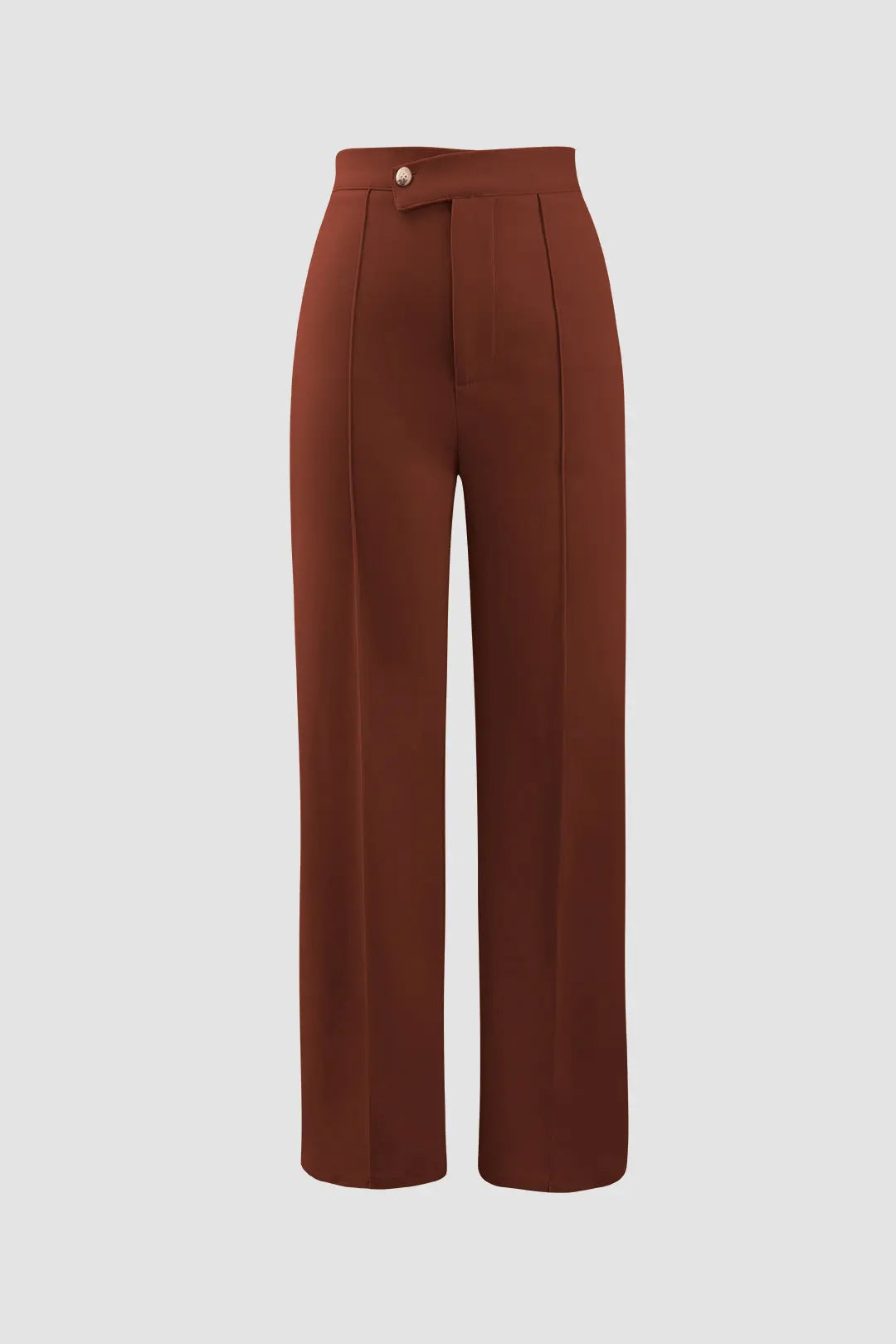 High Waisted Pressed-Crease Straight Leg Tailored Pants Dreamardi