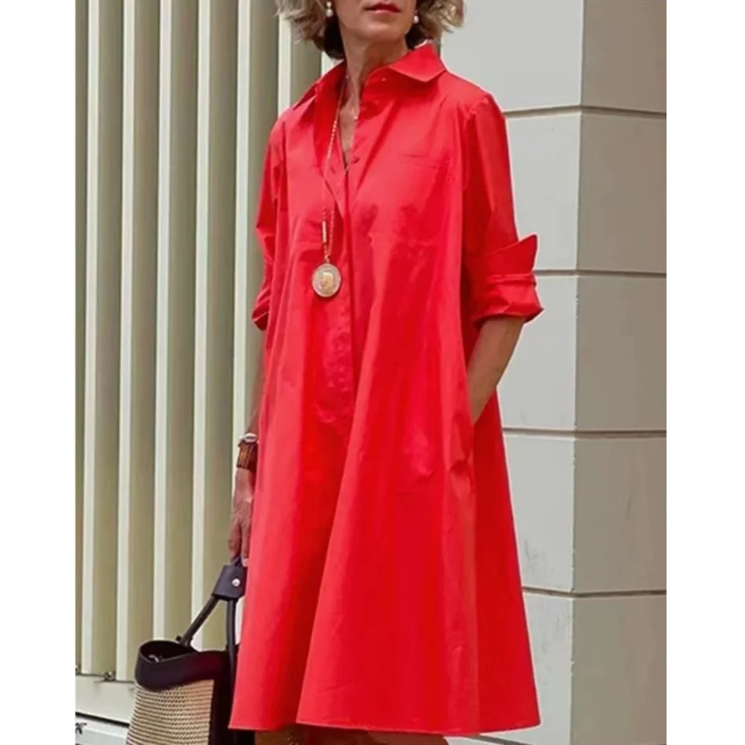 Julia - Floral Casual Chic Woman's Midi Dress