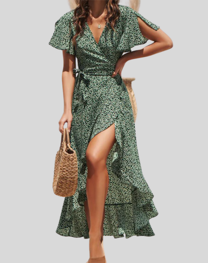 Lucy - Elegant Wrap Around Design Woman's Summer Dress