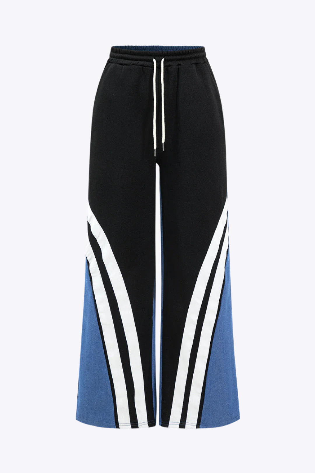 Stripes Print Patchwork Trousers Dreamardi