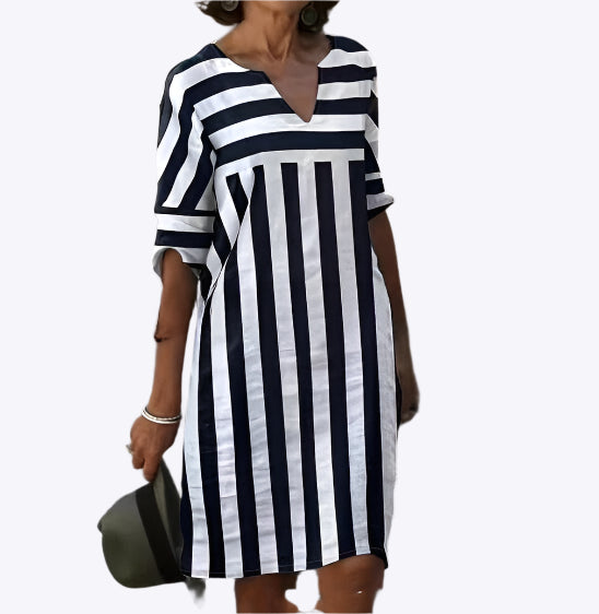 Brittney - Modern Striped Grace Woman's Dress