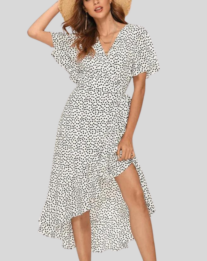 Lucy - Elegant Wrap Around Design Woman's Summer Dress