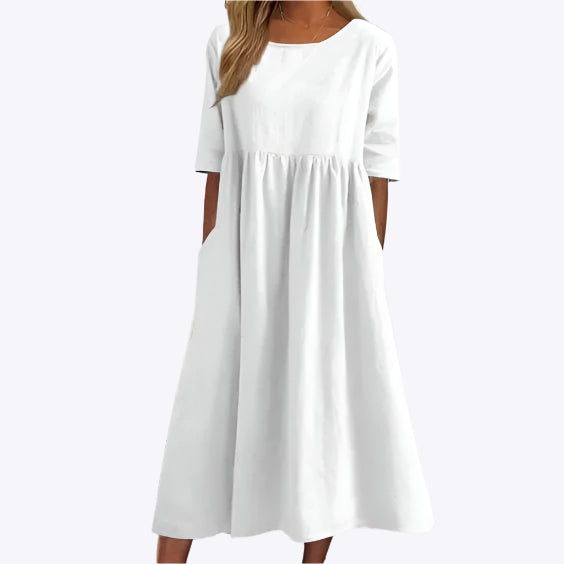 Seraphina - Effortless Everyday Grace Woman's Short Sleeve Dress