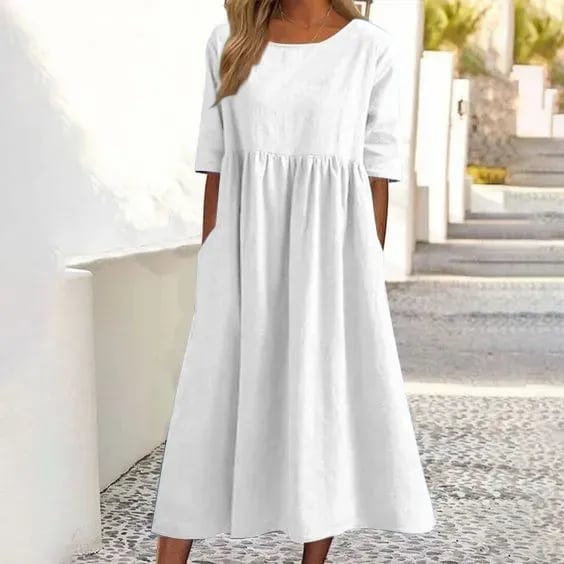 Seraphina - Effortless Everyday Grace Woman's Short Sleeve Dress