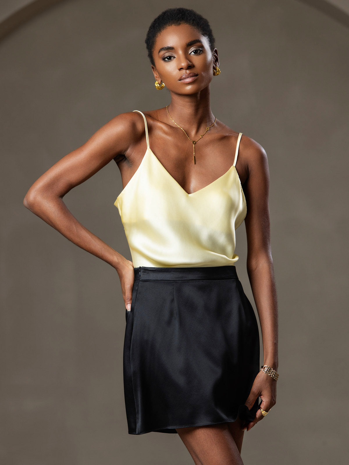 Camisoles Pure Silk Effen Kleur Dreamardi