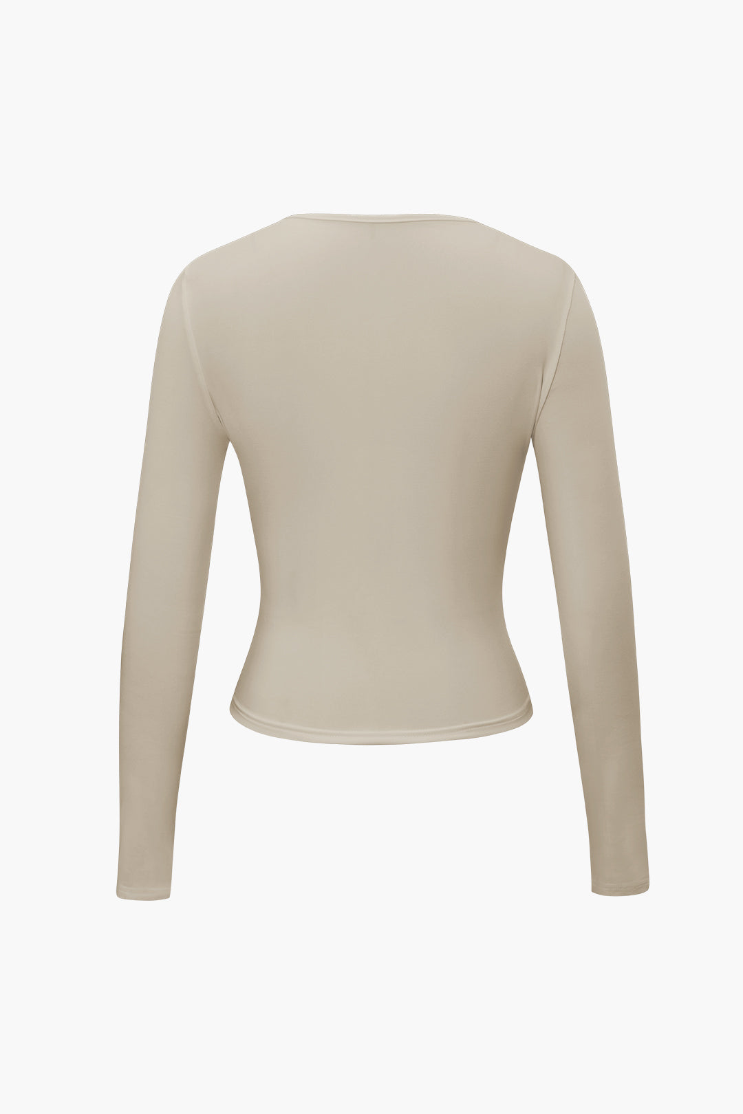 Basic Solid Round Neck Long Sleeve Top Dreamardi