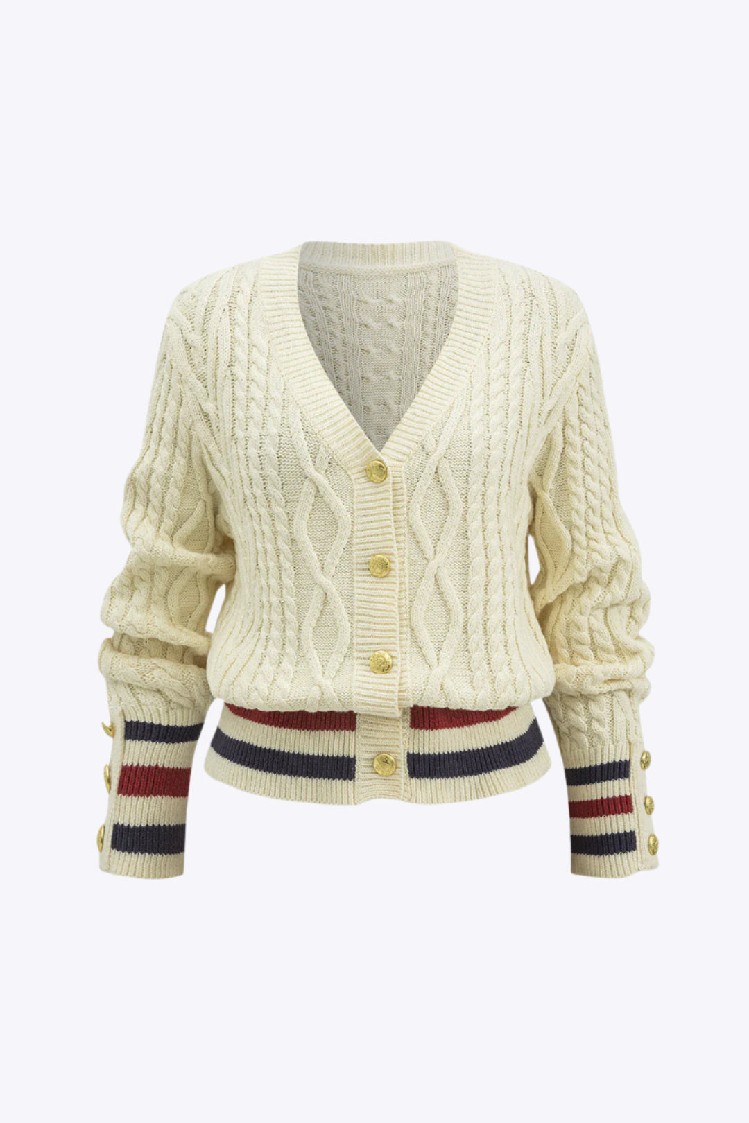 Knit Button Patchwork Cardigan Dreamardi