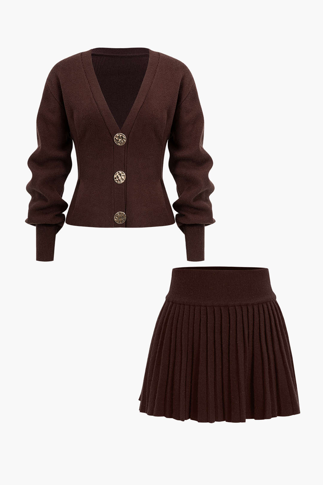 Knit Button V-neck Cardigan Dreamardi