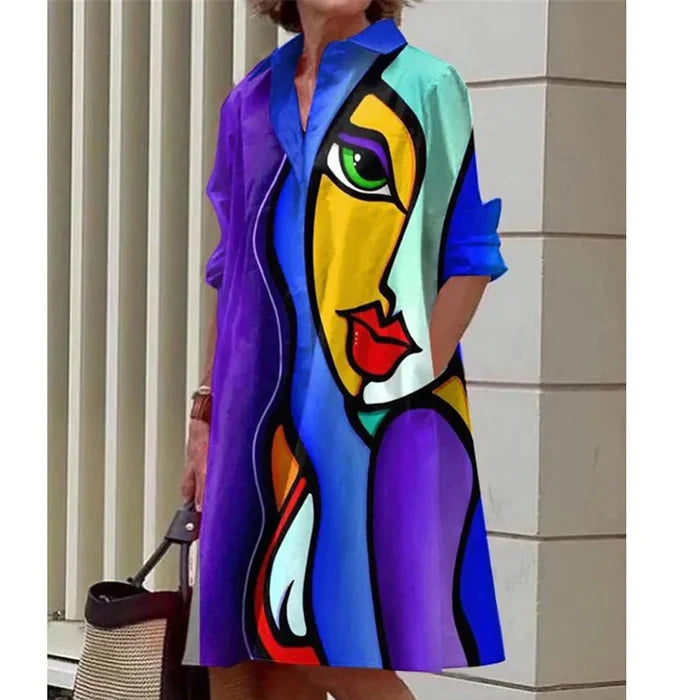 Julia - Floral Casual Chic Woman's Midi Dress