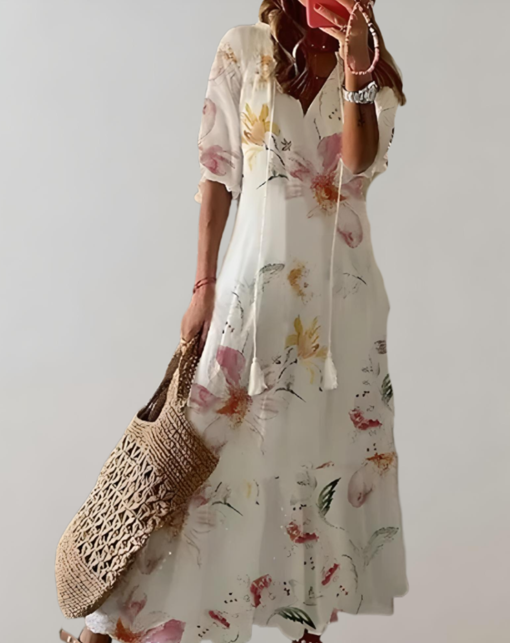 Sarah - Timeless Floral Bohemian Elegance Woman's Long Dress