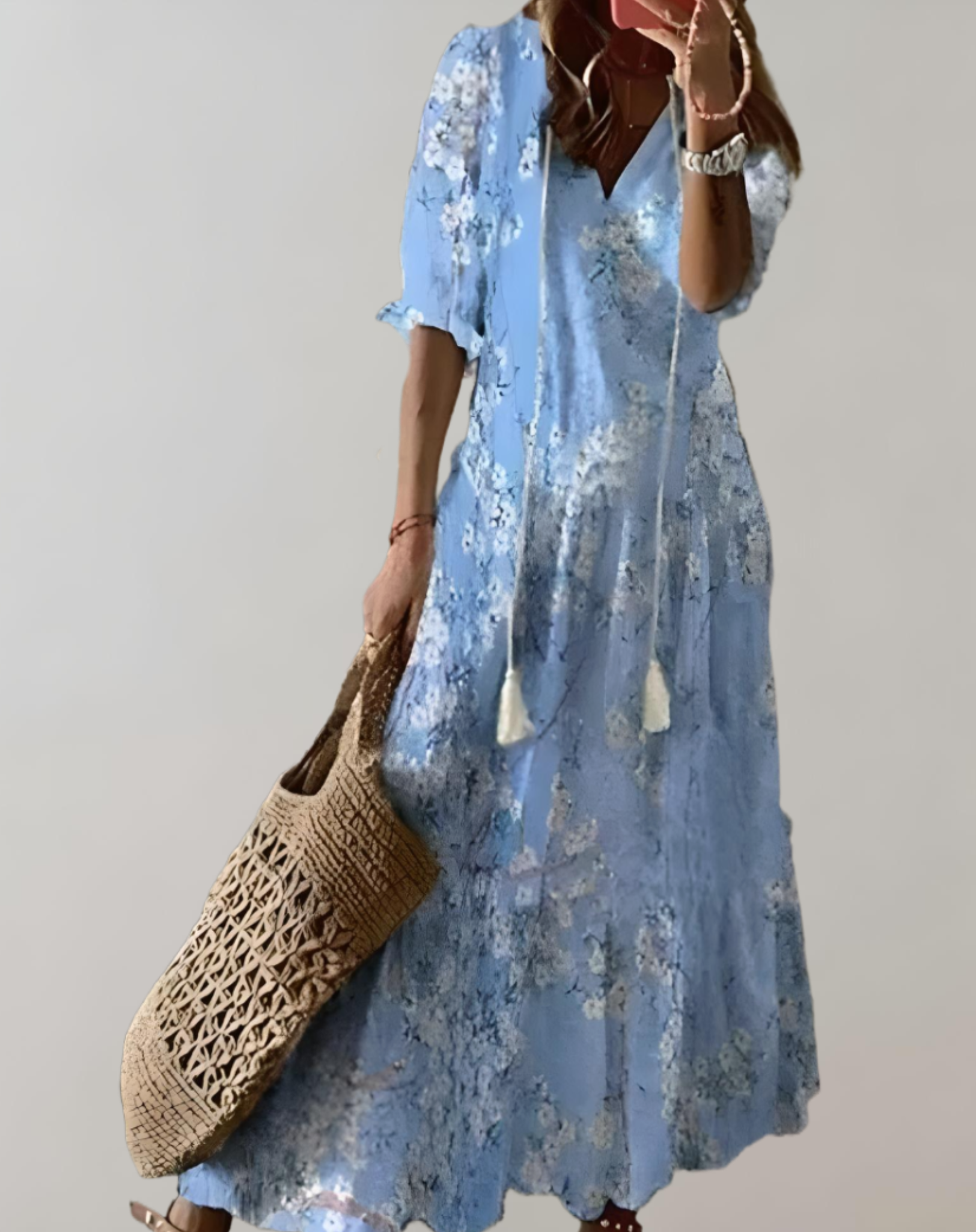 Sarah - Timeless Floral Bohemian Elegance Woman's Long Dress