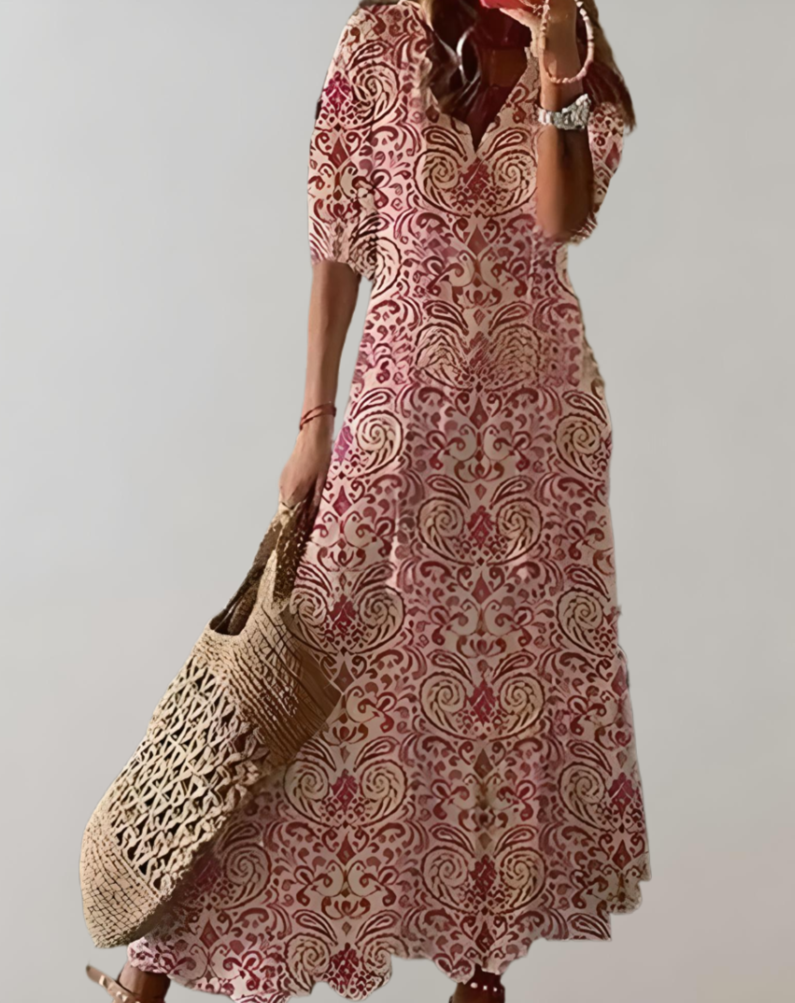 Sarah - Timeless Floral Bohemian Elegance Woman's Long Dress