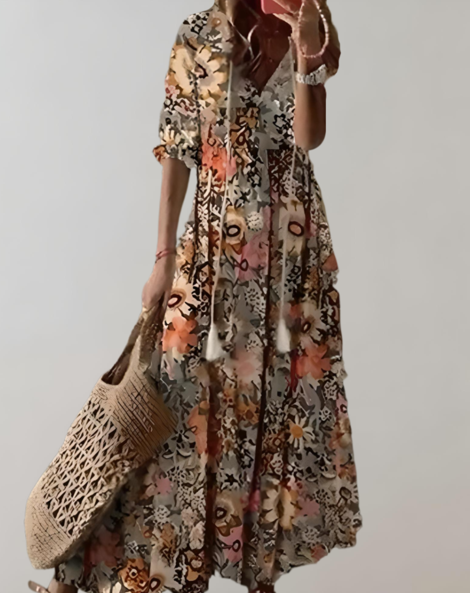 Sarah - Timeless Floral Bohemian Elegance Woman's Long Dress
