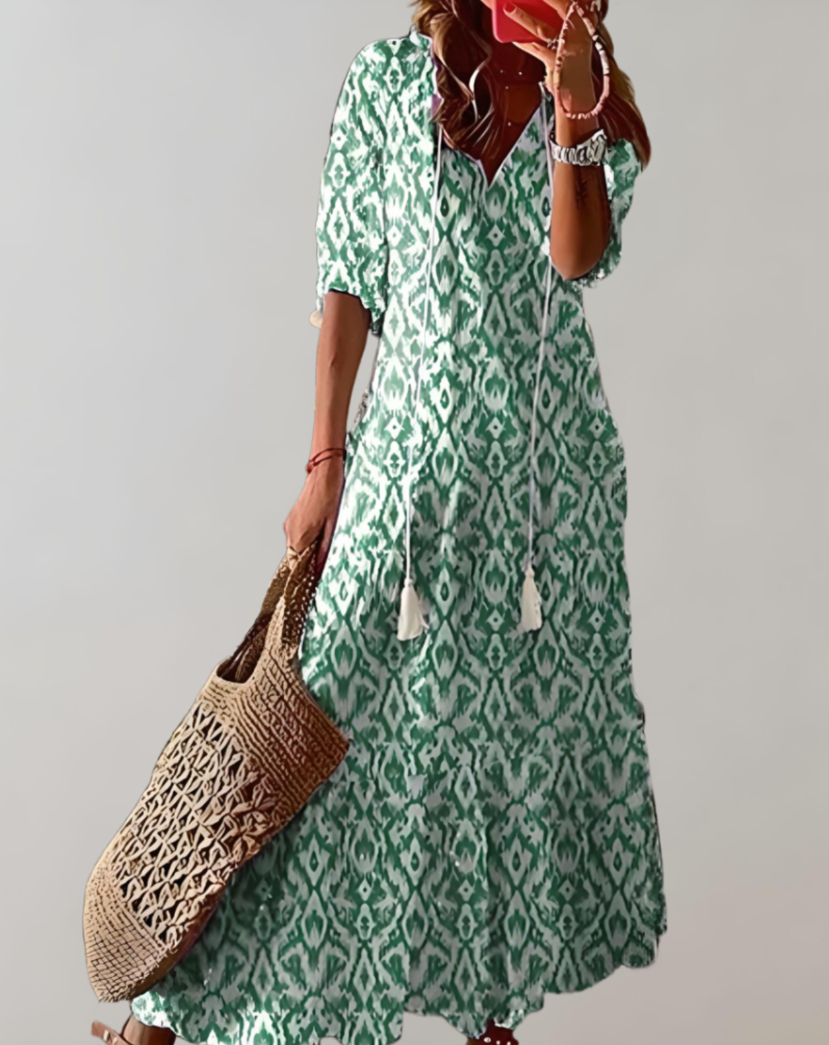 Sarah - Timeless Floral Bohemian Elegance Woman's Long Dress