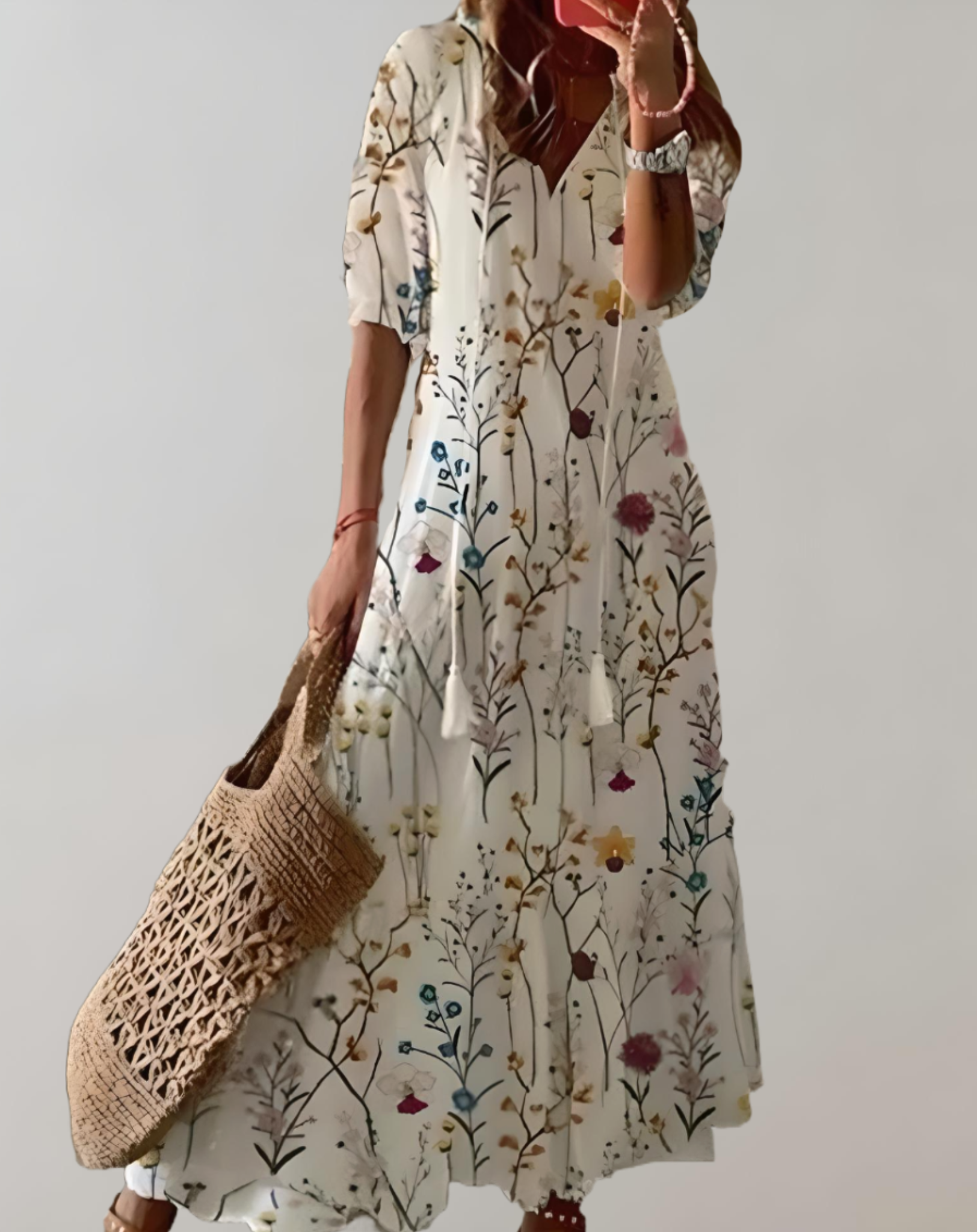Sarah - Timeless Floral Bohemian Elegance Woman's Long Dress