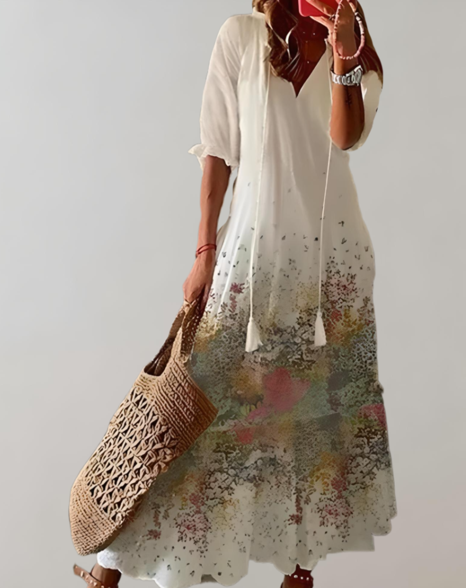 Sarah - Timeless Floral Bohemian Elegance Woman's Long Dress