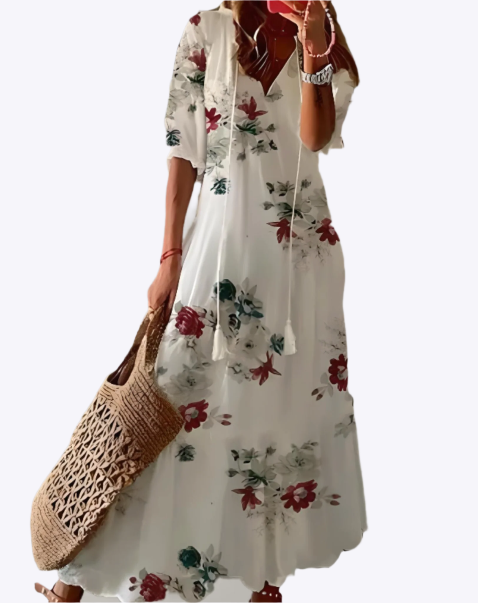 Sarah - Timeless Floral Bohemian Elegance Woman's Long Dress
