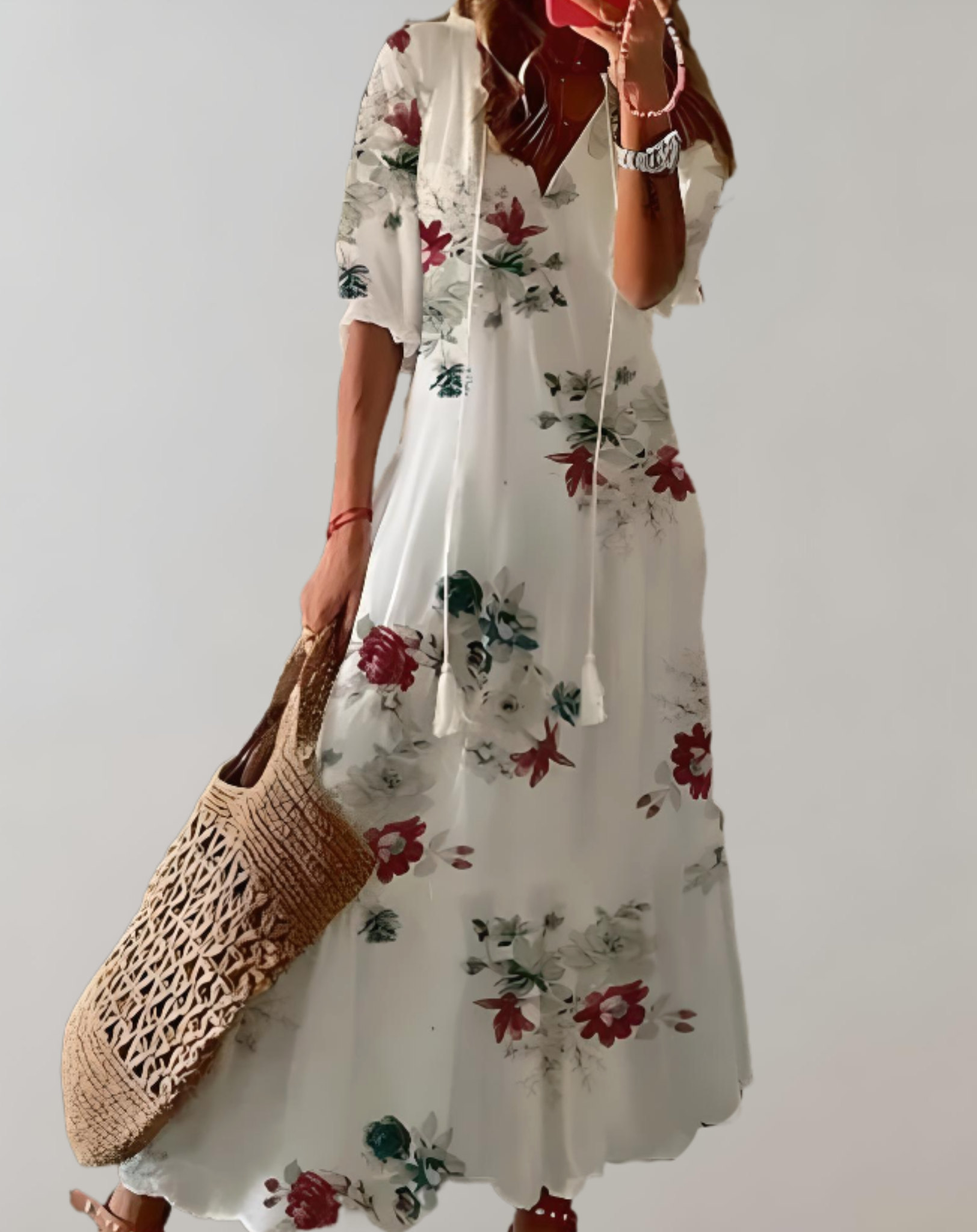 Sarah - Timeless Floral Bohemian Elegance Woman's Long Dress