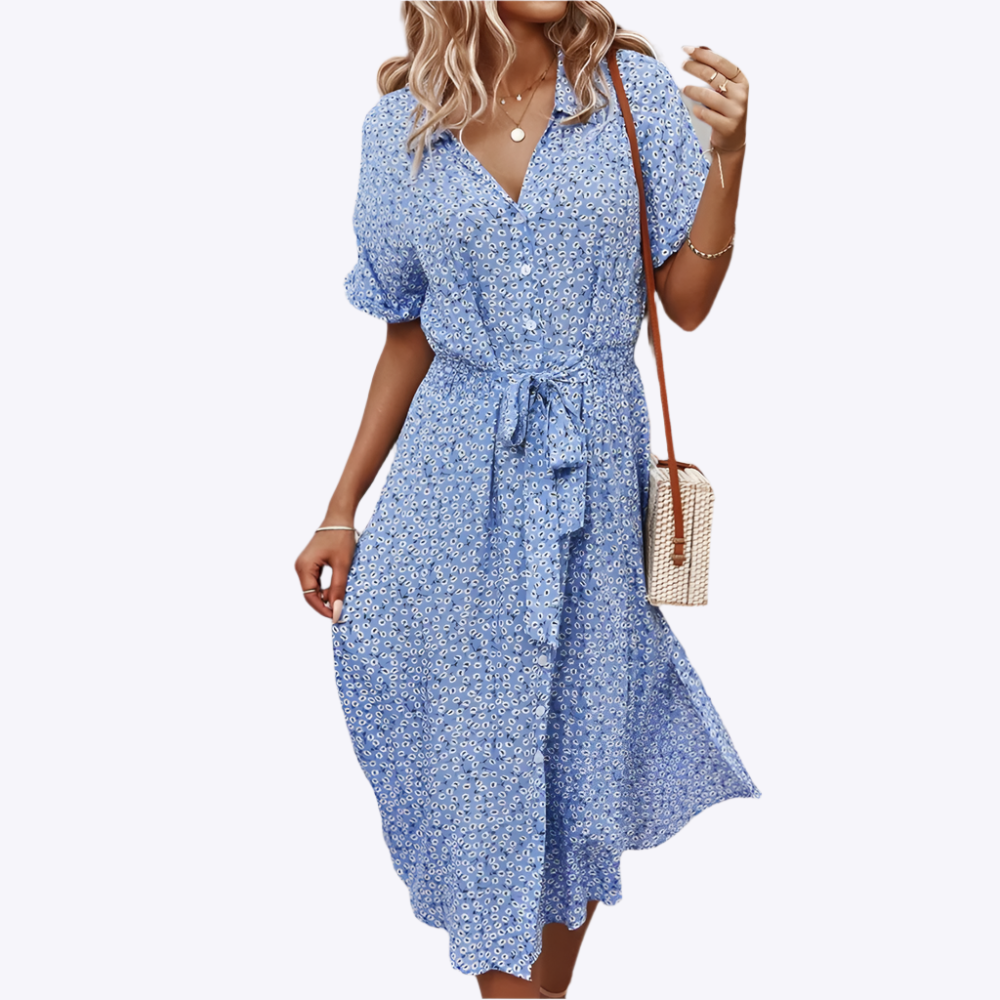 Anne - Effortless Summer Elegance Woman's Midi Dress