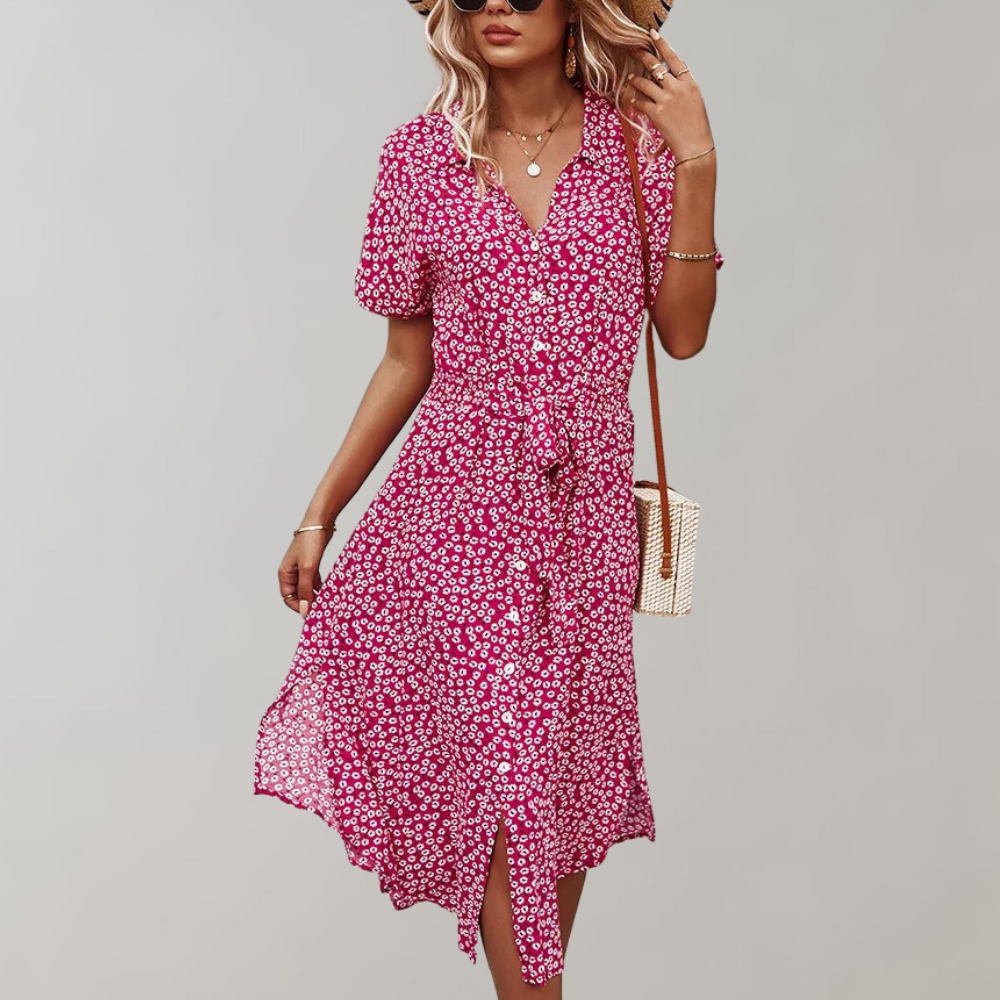 Anne - Effortless Summer Elegance Woman's Midi Dress