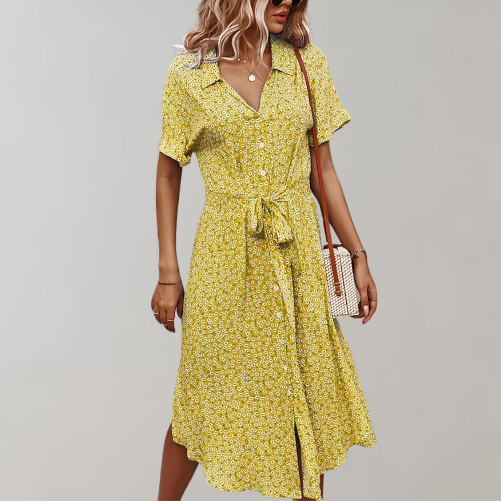 Anne - Effortless Summer Elegance Woman's Midi Dress