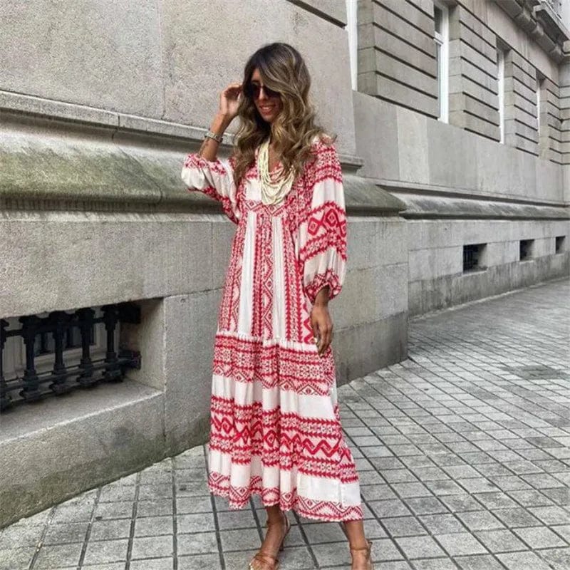 Vivienne - Boho Luxe Premium Material Woman's Maxi Dress