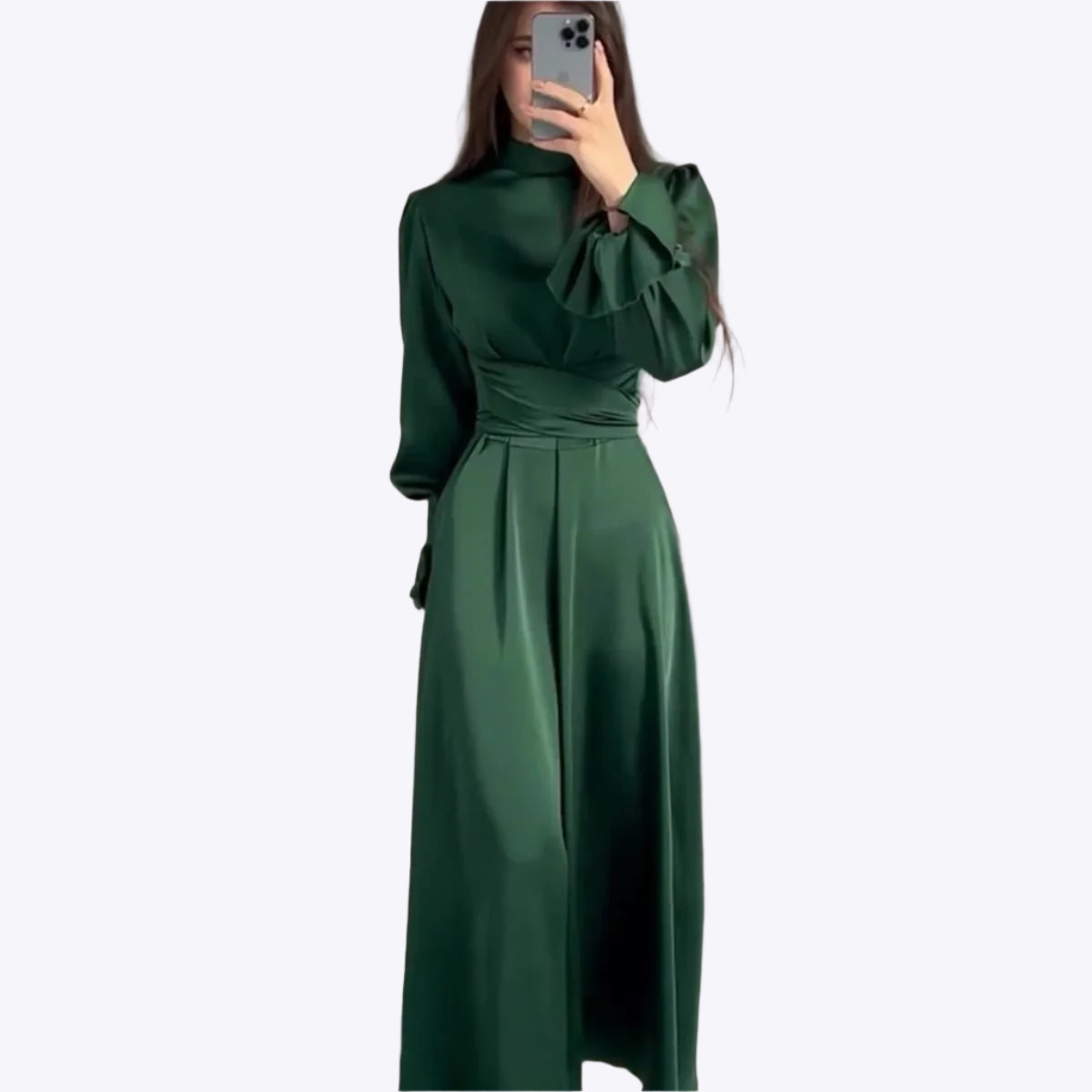 Jane - Casual Silk Elegance Woman's Dress