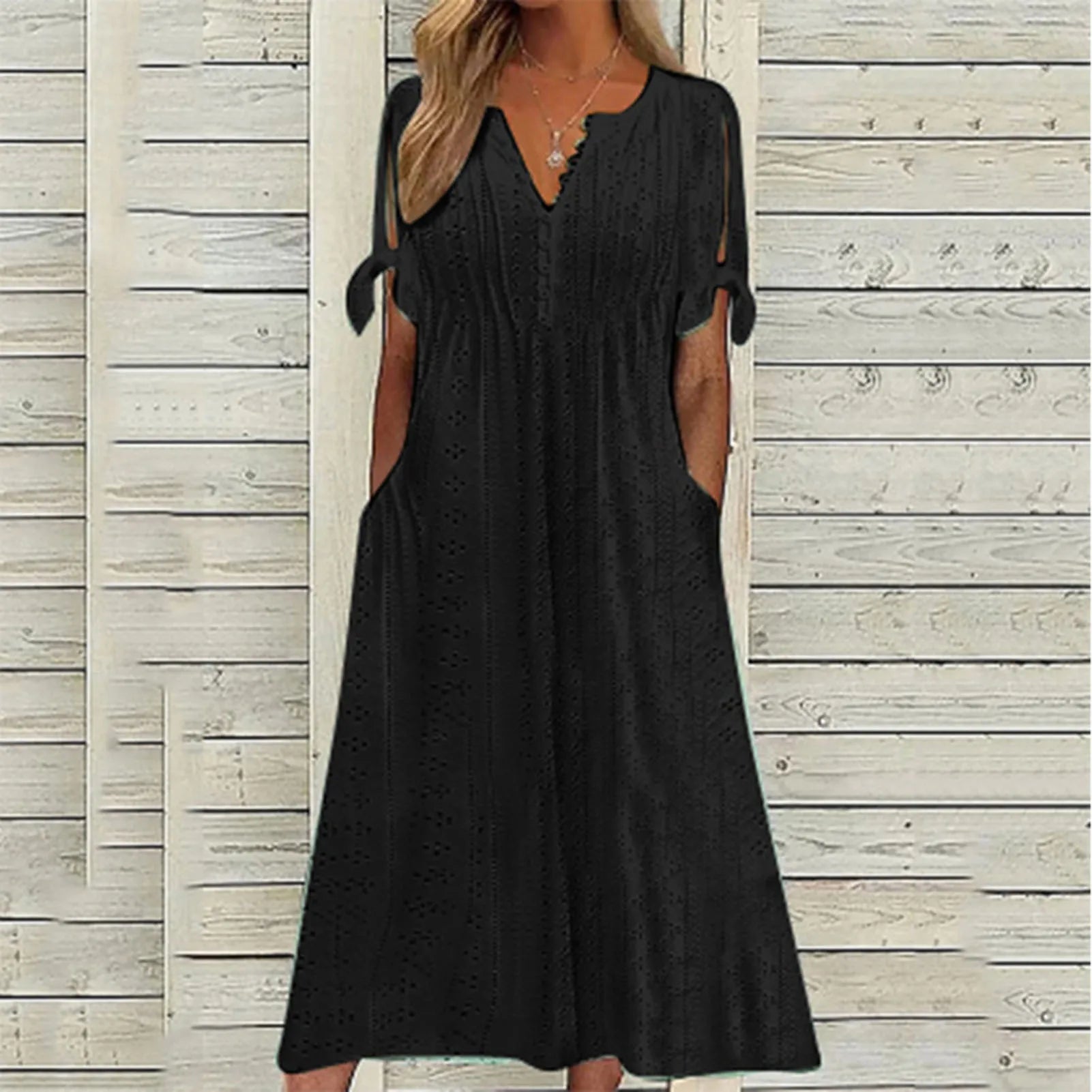 Lottie - Effortless Leisure Comfort Woman's Midi Dress