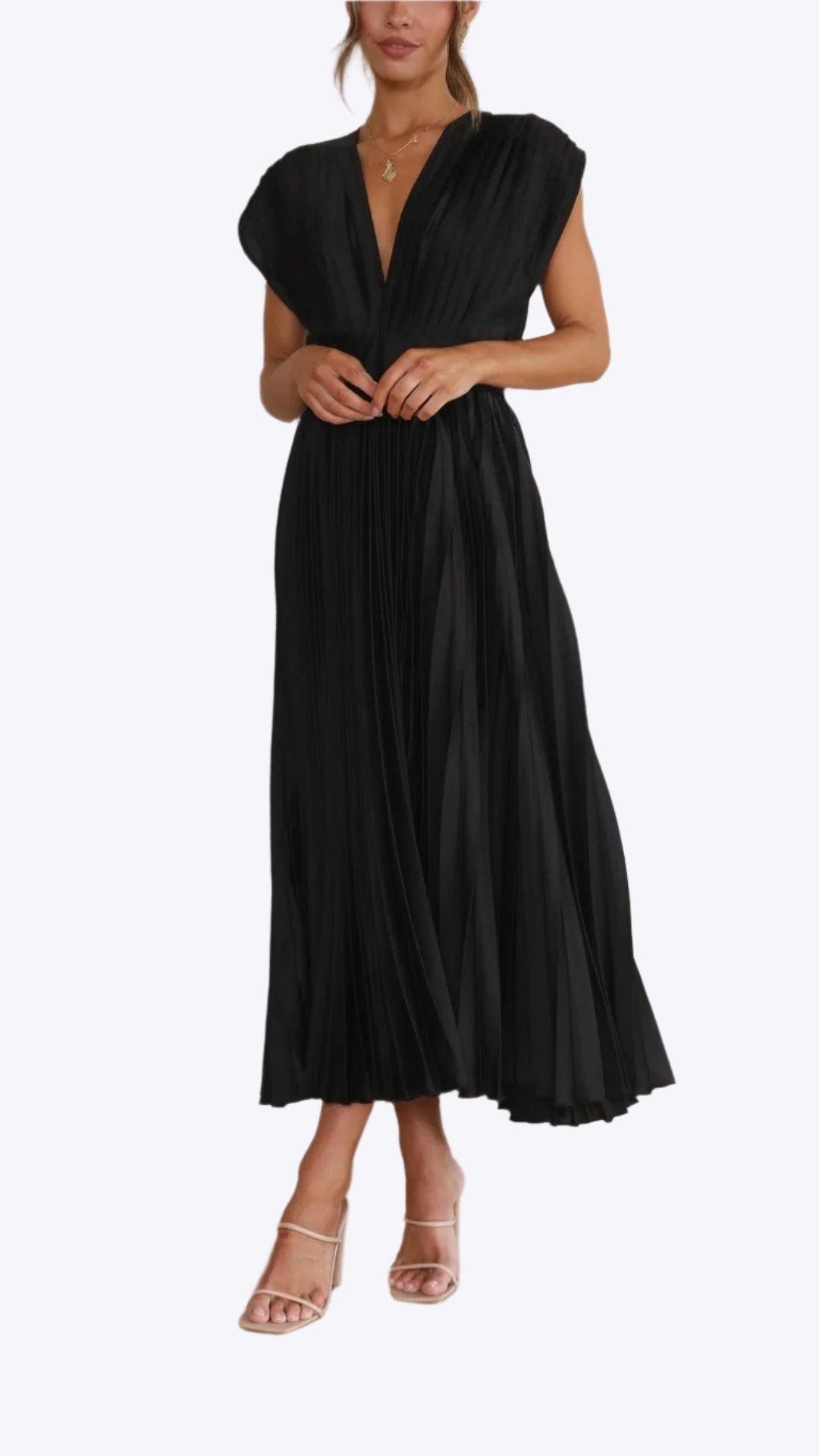 Laura - Casual Elegance with Tie Back Woman's Maxi Dress
