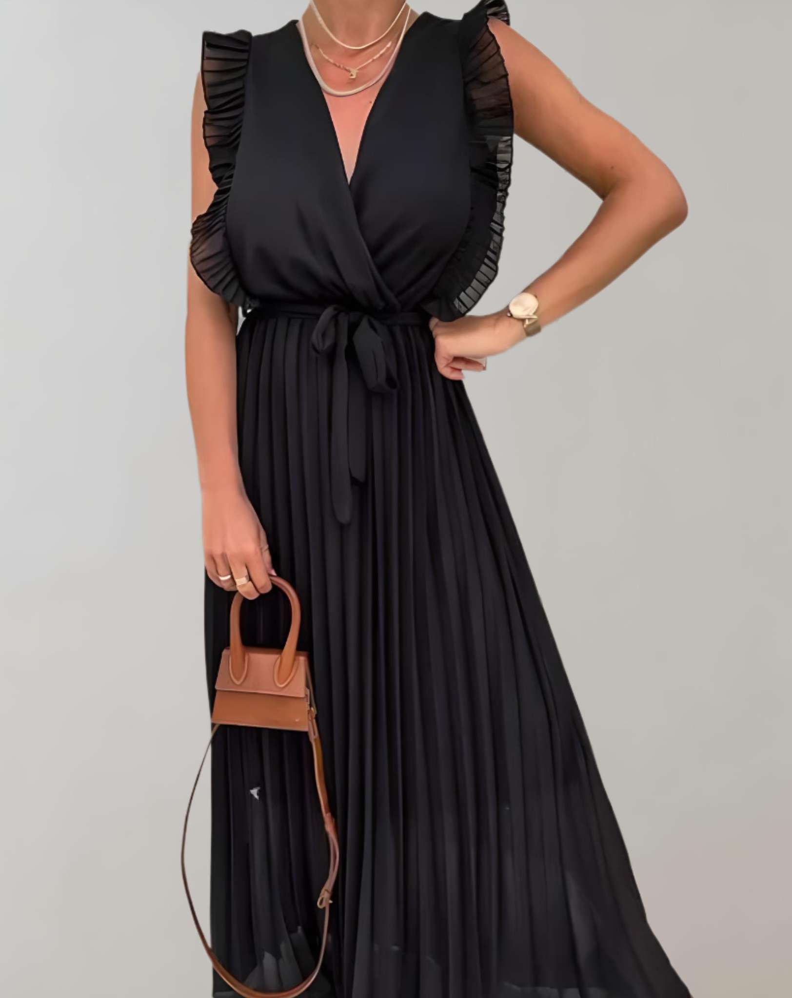 Francesca - Effortlessly Chic Pleated Style Woman's Dress