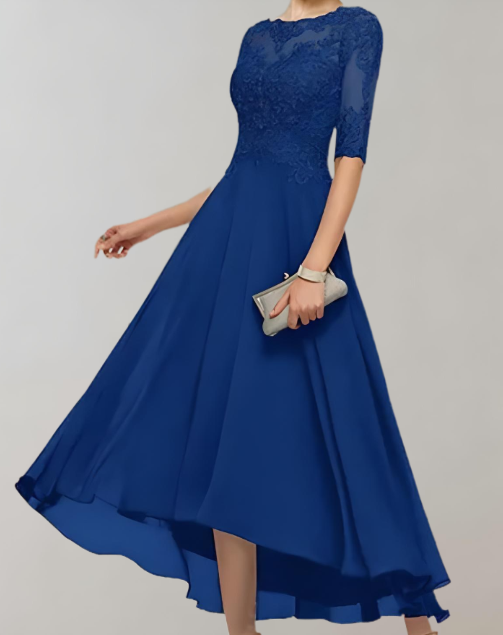 Mary - Soft and Elegant Lace Sleeves Woman's Casual Long Dress