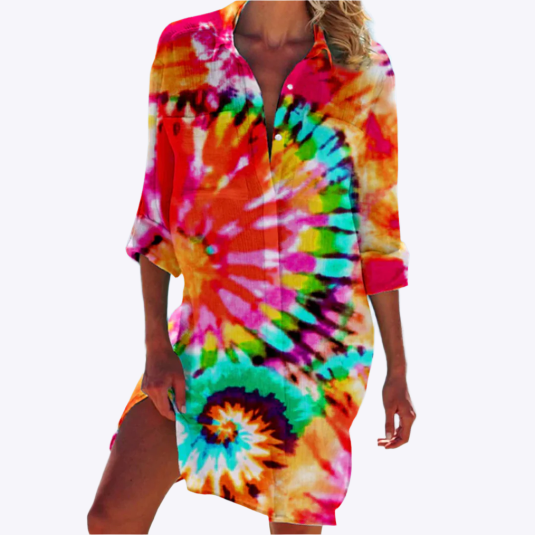 Fleurine - Effortless Breezy Beauty Woman's Short Dress