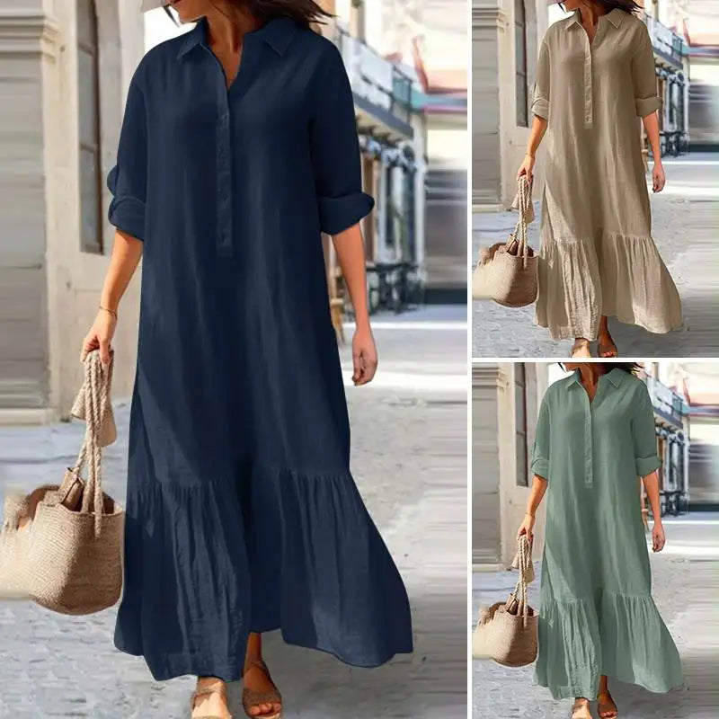 Keeley - Boho Elegant Premium Fabric Woman's Maxi Dress