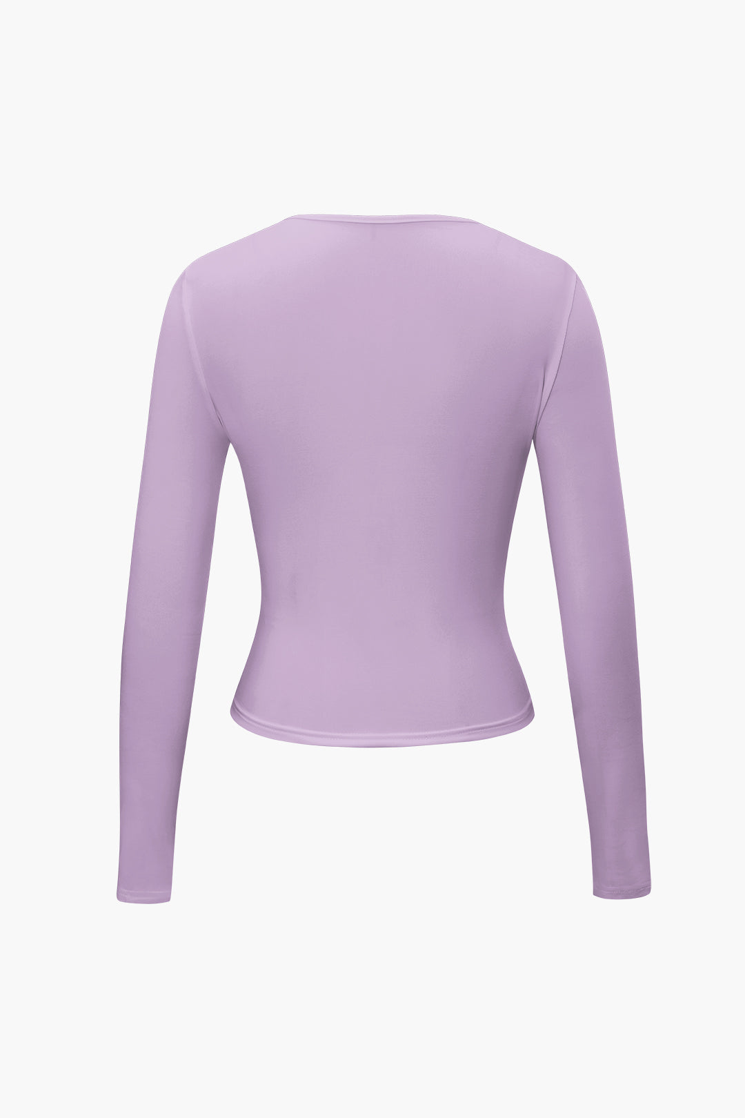 Basic Solid Round Neck Long Sleeve Top Dreamardi