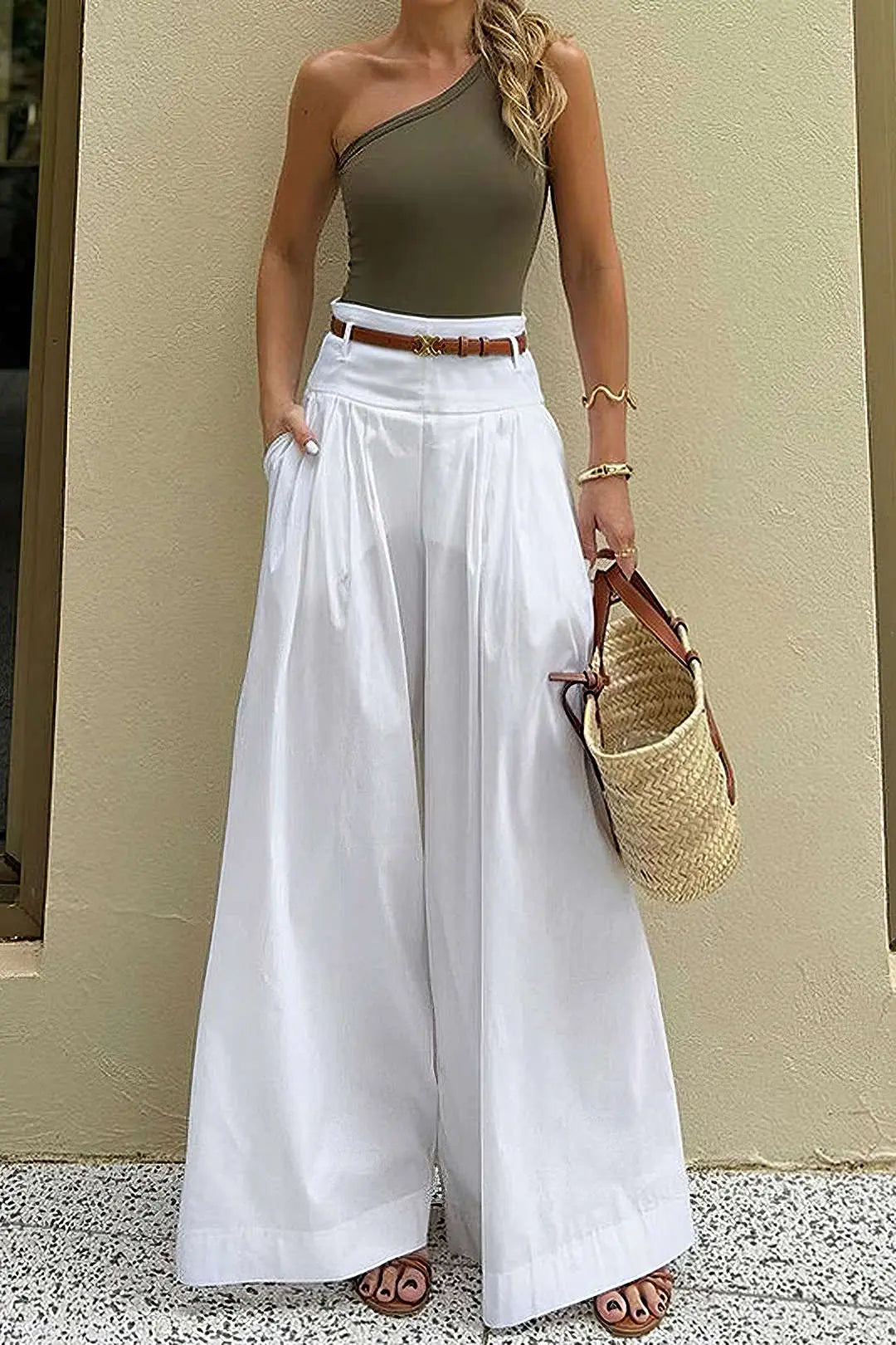 High Waist Wide Leg Trousers Dreamardi