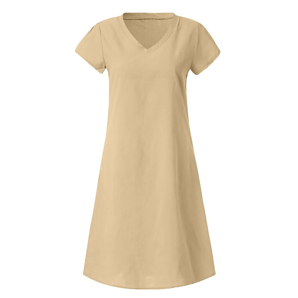 Junelle - Modern Lightweight Comfort Woman's Midi Dress