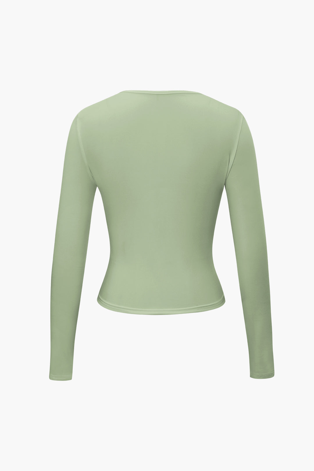 Basic Solid Round Neck Long Sleeve Top Dreamardi