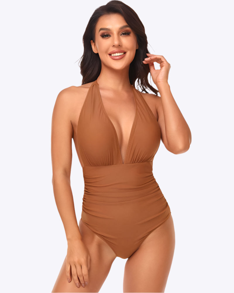 Ffion - Stylish Deep V Neckline Woman's Swimsuit
