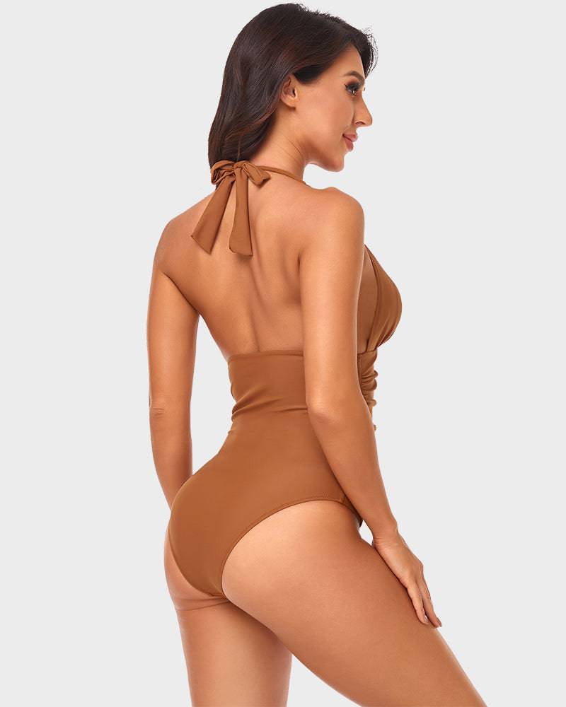 Ffion - Stylish Deep V Neckline Woman's Swimsuit