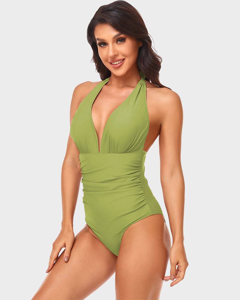 Ffion - Stylish Deep V Neckline Woman's Swimsuit