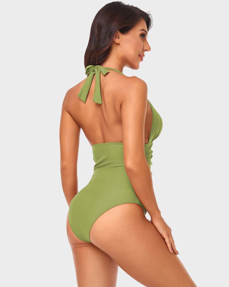 Ffion - Stylish Deep V Neckline Woman's Swimsuit