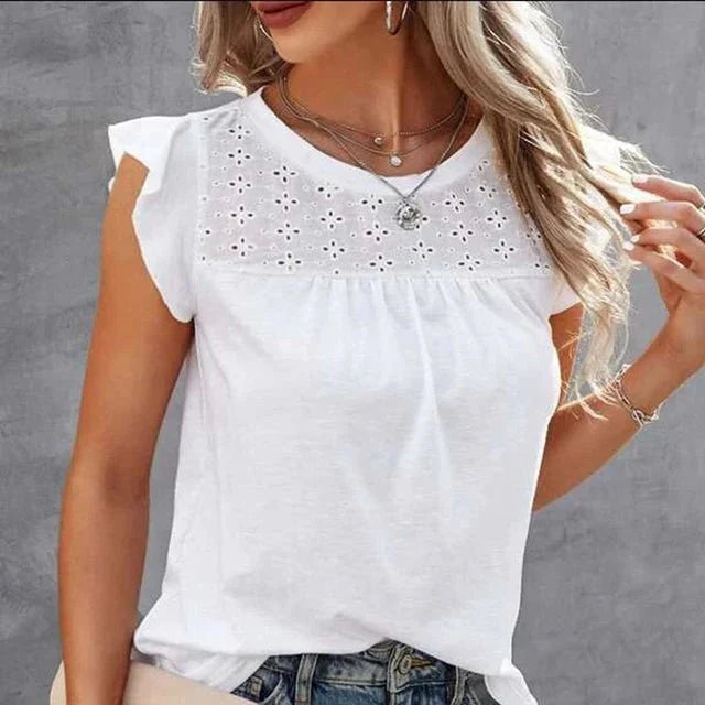 Emely - Sommer Top - Rüschenärmel Dreamardi